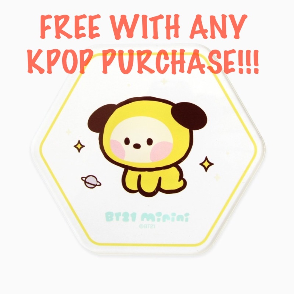 OFFICIAL BT21 Baby Chimmy Minini Hexagonal Acrylic Coaster | LINE FRIENDS x BTS